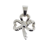 Celtic Shamrock with Claddagh Sterling Silver Necklace